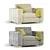 Elegant FlexForm Beauty Sofa 3D model small image 3