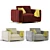 Elegant FlexForm Beauty Sofa 3D model small image 5