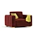 Elegant FlexForm Beauty Sofa 3D model small image 8