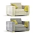 Elegant FlexForm Beauty Sofa 3D model small image 9