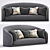 Anderson Gray-White Sofa 3D model small image 1