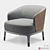 Elegant Lungotevere Armchair: Modern Design 3D model small image 1