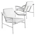 Russell Armchair: Modern Elegance with Versant Edition 3D model small image 2