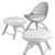 Mini Jo: Compact Chair for Modern Spaces 3D model small image 2