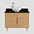 Natural Teak Vessel Sink Vanity - 36 3D model small image 2