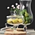 Fruitful Elegance: Decorative Set with Fruits & Roses 3D model small image 4