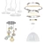 Modern Chandelier Collection 3D model small image 1