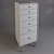 Retro Walnut Chest with Colorful Drawers: RONDA 3D model small image 5