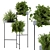 Sleek Black Planter Box 3D model small image 2