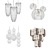 Modern Chandelier Collection 3D model small image 1