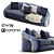 Elegant Cantori Portofino Sofa 3D model small image 3