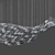 Wave Fish Chandelier 3D model small image 2