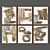 6-Piece Frame Collection, Various Sizes, Textured 3D model small image 1