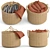 Cozy Comfort: Basket & Blanket Set 3D model small image 1
