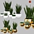 Modern Ceramic Vase with Plant 3D model small image 1