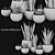 Modern Ceramic Vase with Plant 3D model small image 4