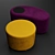 Dumbo Velvet Chrome Pouf 3D model small image 3