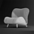 Italian Dumbo Armchair: Velvet & Leather 3D model small image 4