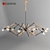 Industrial Wood and Metal Ceiling Lamp 3D model small image 1