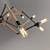 Industrial Wood and Metal Ceiling Lamp 3D model small image 2