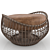 Natural Bamboo Wicker Chair 3D model small image 3