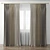 Elegant Sheer Window Curtains 3D model small image 1