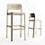 Scandinavian Bar Stool | 42x47x75 cm 3D model small image 1