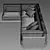 Luxury CAICOS Sofa: Elegant and Comfortable 3D model small image 3