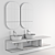 Ceramica Cielo Multiplo Vanity Set 3D model small image 5