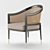 Elegant Grasse Chair, Exquisite Craftsmanship 3D model small image 1