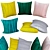 Elegant Sofa Decor Pillows 3D model small image 3