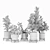 Bungalow Planter Set: Versatile and Stylish 3D model small image 5