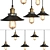 Industrial Loft Cone Pendant Chandelier 3D model small image 1