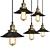 Industrial Loft Cone Pendant Chandelier 3D model small image 3