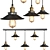 Industrial Loft Cone Pendant Chandelier 3D model small image 5