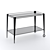 Modern Steel Glass Table 3D model small image 1