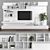 Sleek TV Stand Set: Polys 111050, Verts 128566 3D model small image 1