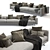 Versatile and Stylish Flexform Campiello Sofa 3D model small image 3