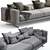 Versatile and Stylish Flexform Campiello Sofa 3D model small image 4