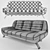 Luxurious MELLO Gala Collection Sofa 3D model small image 5