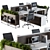 Elegant Office Flower Box 3D model small image 1