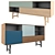 Contemporary Coloured Storage: Kuri Sideboard 3D model small image 3