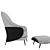 Elegant Minotti Angie Armchair 3D model small image 4