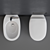 Madre Ceramic WC & Bidet Set 3D model small image 4