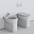 Madre Ceramic WC & Bidet Set 3D model small image 5