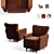 Elegant Single Seater Sofa 3D model small image 1
