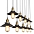 Loft Cone Pendant - 9-Light Modern Hanging Chandelier 3D model small image 3