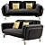 Grilli Oscar Sofa: Modern Metal Frame, Customizable Upholstery 3D model small image 1