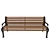 Retro Cast Iron City Bench 3D model small image 4