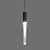 Modern Acrylic Tube Pendant Lamp 3D model small image 3